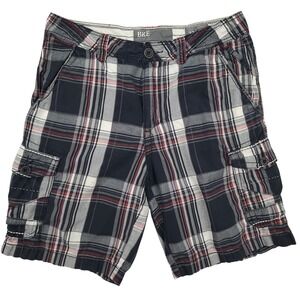 BKE Buckle Mens Tecoma Plaid‎ Cargo Shorts Casual Comfort Pockets Mens Size 32
